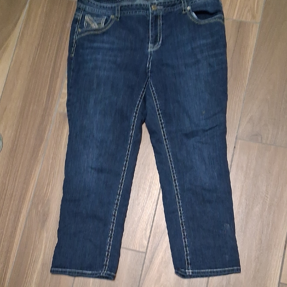 Lane Bryant Blue Cropped Ankle Jeans